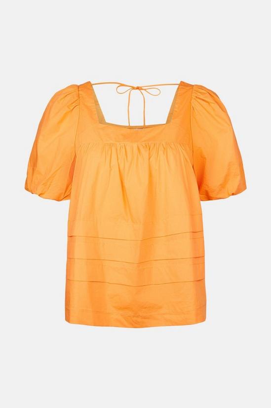 Warehouse Puff Sleeve Top With Box Pleats 5