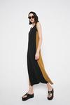 Warehouse Premium Modal Colourblock Midi Dress thumbnail 1