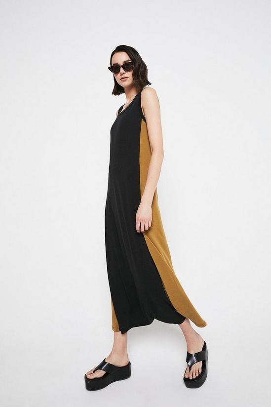 Warehouse Premium Modal Colourblock Midi Dress 1