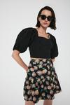 Warehouse Mini Skirt With Frill In Floral thumbnail 1
