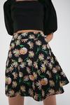 Warehouse Mini Skirt With Frill In Floral thumbnail 2
