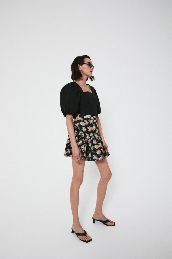 Warehouse Mini Skirt With Frill In Floral 4