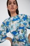 Warehouse Kimono Sleeve Dress In 70s Swirl Print thumbnail 2