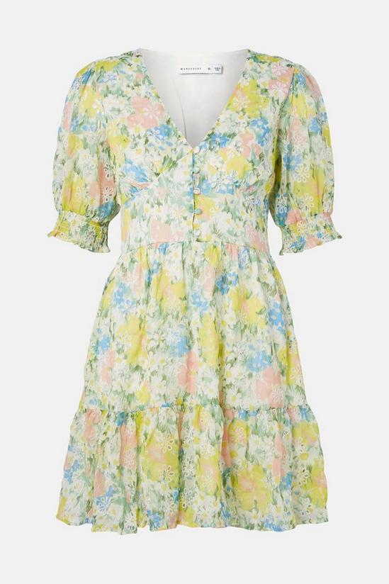 Warehouse Mini Tea Dress With All Over Broderie 5