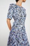Warehouse Midi Dress With Tie Side In Floral thumbnail 2