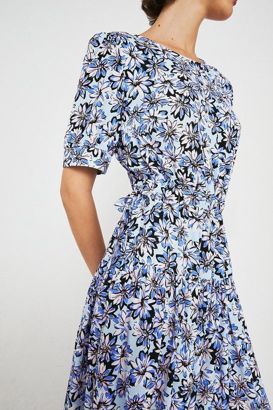 Warehouse Midi Dress With Tie Side In Floral 2