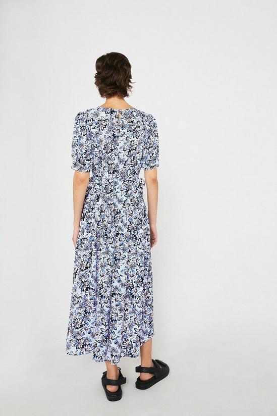 Warehouse Midi Dress With Tie Side In Floral 3