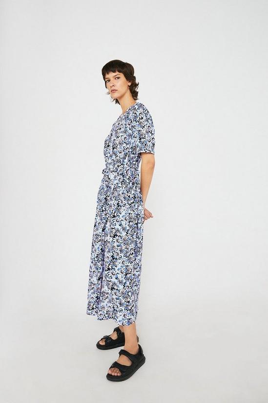 Warehouse Midi Dress With Tie Side In Floral 4