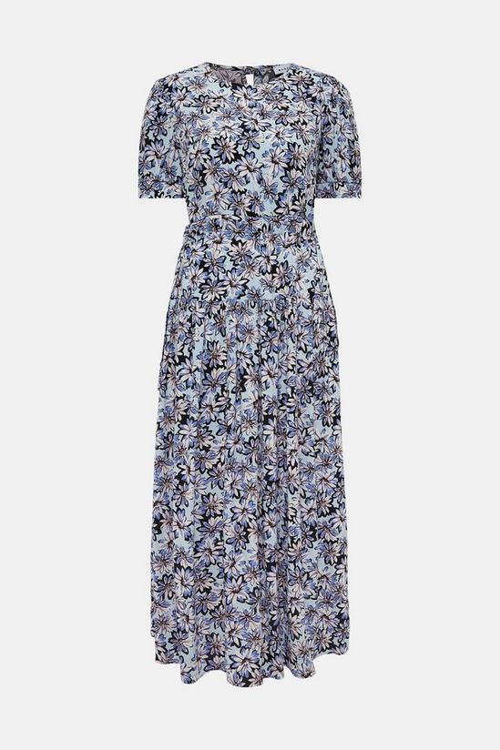 Warehouse Midi Dress With Tie Side In Floral 5