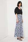 Warehouse Midi Skirt With Tie In Floral thumbnail 1