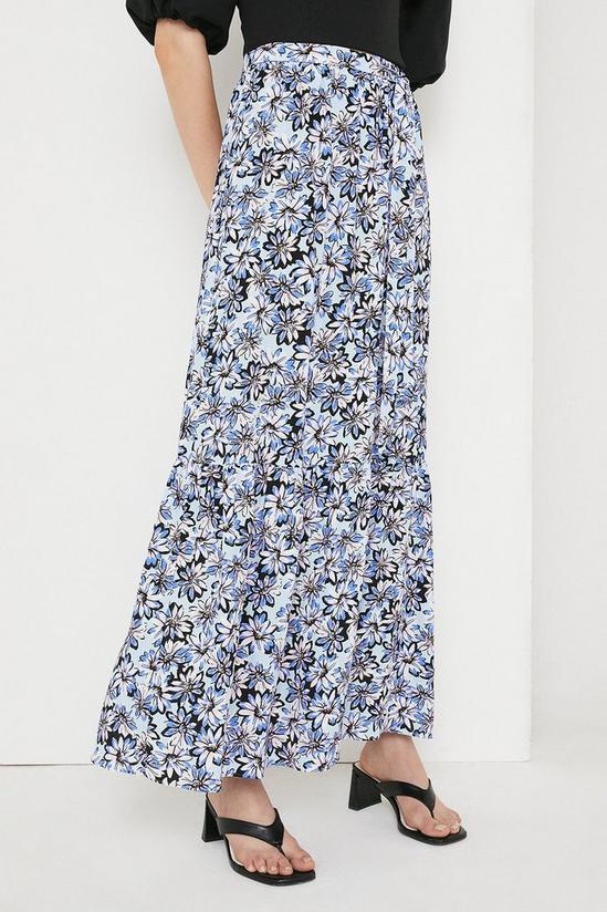 Warehouse Midi Skirt With Tie In Floral 3