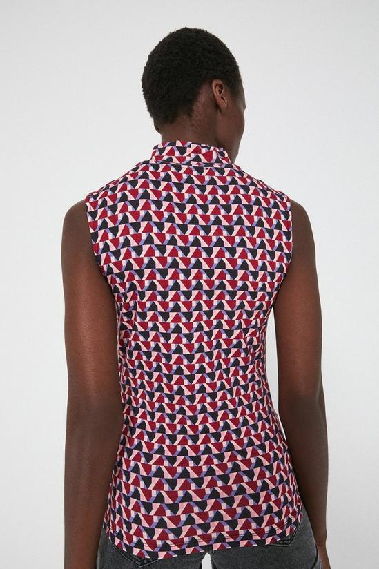 Warehouse Printed Funnel Neck Sleeveless Top 3