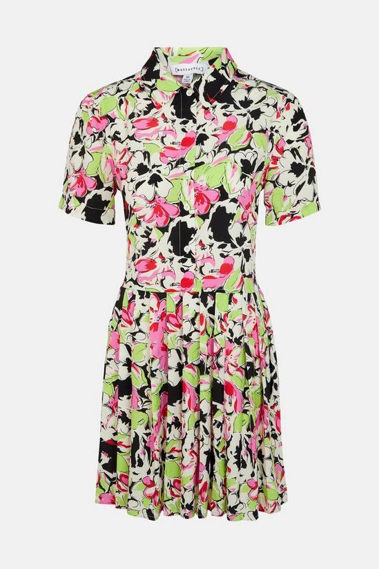 Warehouse Floral Pleated Hem Mini Dress 5