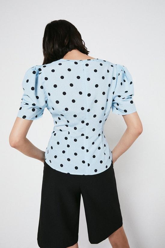 Warehouse Polka Dot Ruched Front Blouse 3