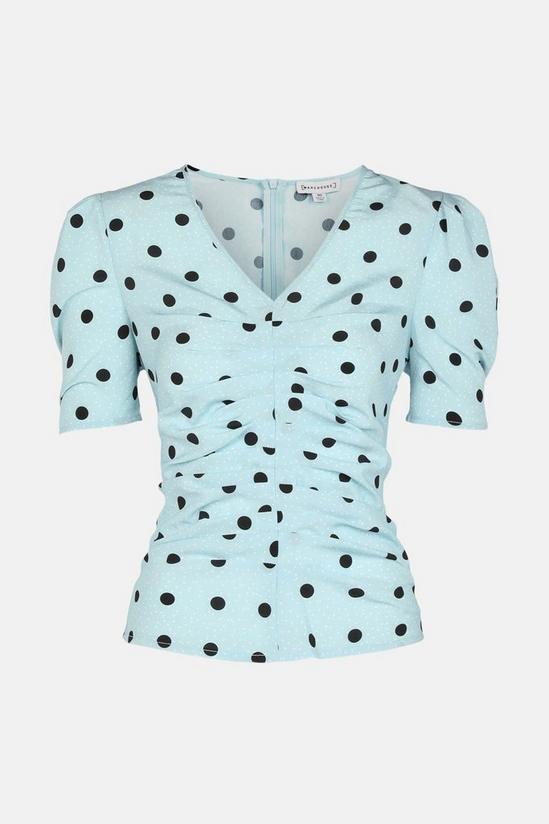 Warehouse Polka Dot Ruched Front Blouse 5