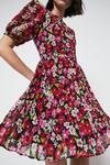 Warehouse Mini Dress With Pleated Skirt thumbnail 2