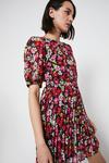 Warehouse Mini Dress With Pleated Skirt thumbnail 4