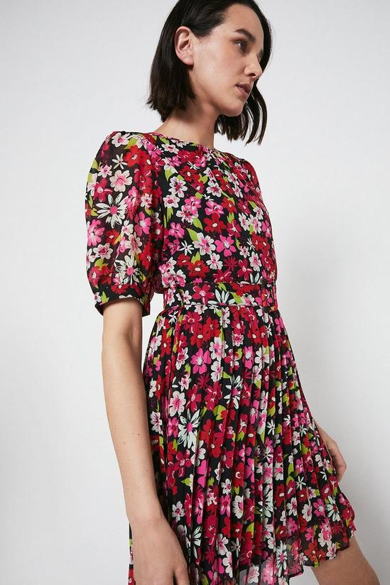 Warehouse Mini Dress With Pleated Skirt 4