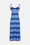 Warehouse Printed Cami Tie Strap Midi Dress thumbnail 5
