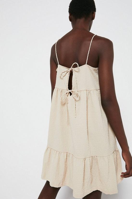 Warehouse Textured Tie Back Cami Mini Dress 3