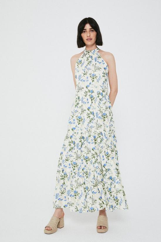 Warehouse Maxi Halterneck Floral Dress 1