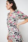Warehouse Ruched Front Playsuit In Print thumbnail 2