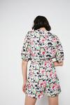 Warehouse Ruched Front Playsuit In Print thumbnail 3