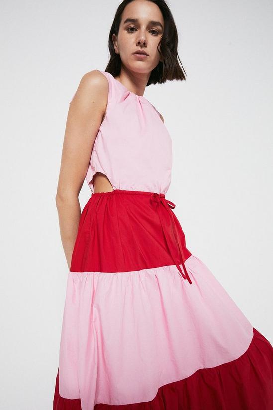 Warehouse Sleeveless Colourblock Midi Dress 2