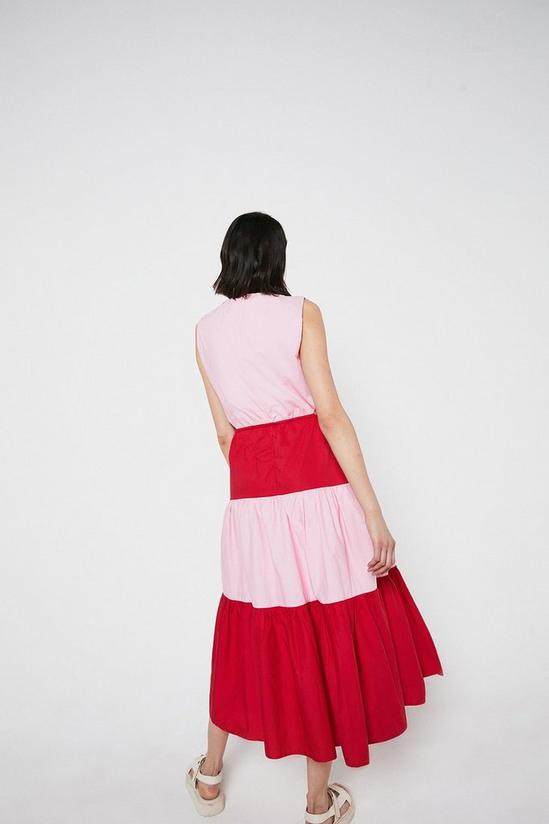 Warehouse Sleeveless Colourblock Midi Dress 3