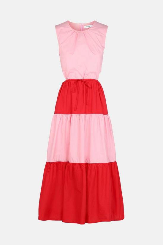 Warehouse Sleeveless Colourblock Midi Dress 5