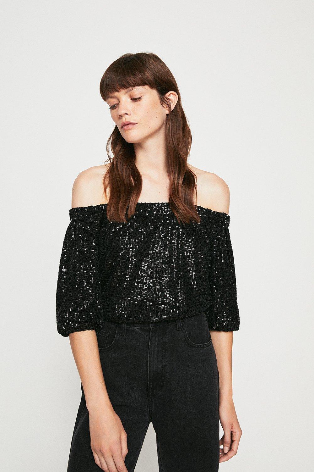 Sparkle best sale bardot top