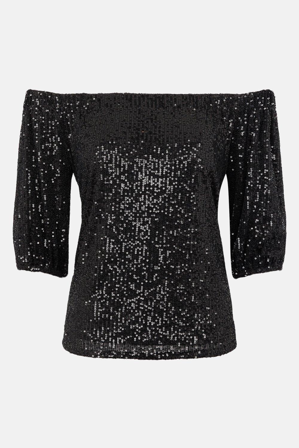 Sparkle store bardot top