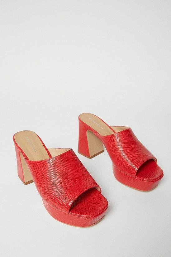 Warehouse Faux Leather 70's Mule 2