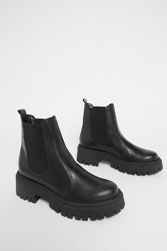 Warehouse Leather Chunky Chelsea Boot 2