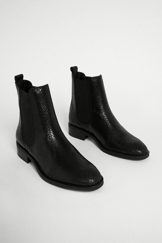 Warehouse Leather Snake Chelsea Boot 2