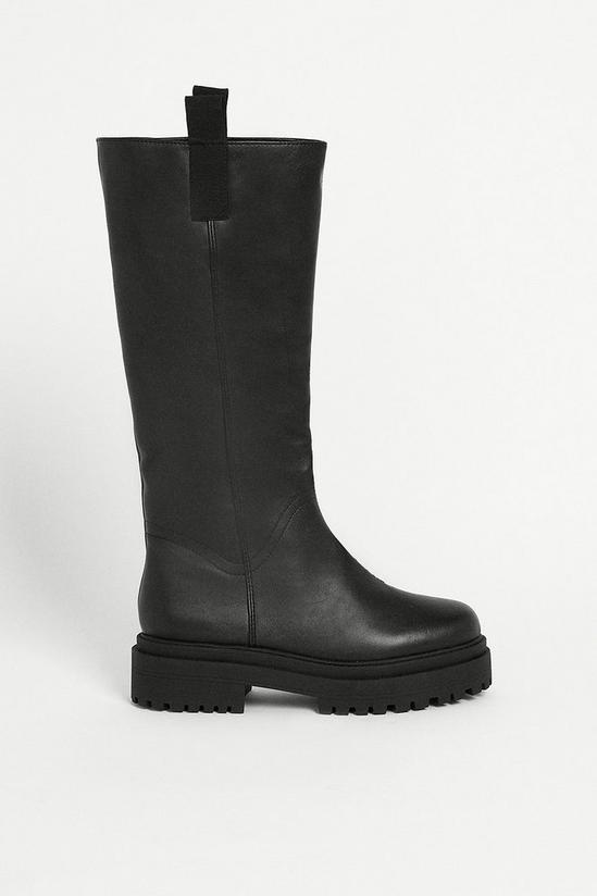 Warehouse Chunky Pull On Knee High Boot 1