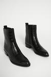 Warehouse Leather Croc Ankle Boot thumbnail 2