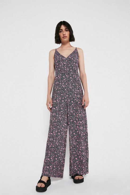 Warehouse Strappy Floral Jumpsuit 1