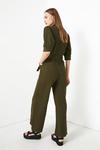 Warehouse Puff Sleeve Belted Jumpsuit thumbnail 3