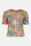 Warehouse Floral Sequin Statement Top thumbnail 5