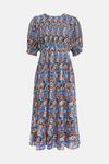 Warehouse Pleated Midi Dress With Short Sleeve thumbnail 5