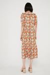 Warehouse Collar Midi Dress In Floral thumbnail 4
