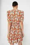 Warehouse Ruched Mini Dress In Floral thumbnail 3