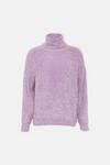 Warehouse Fluffy Slouchy Roll Neck Knit Jumper thumbnail 5