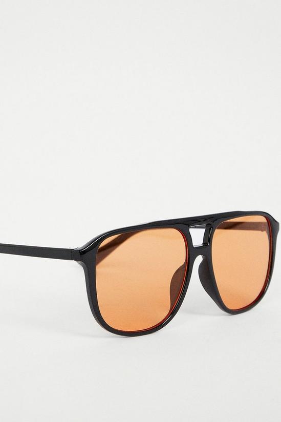 Warehouse Aviator Sunglasses With Tinted Lens 2