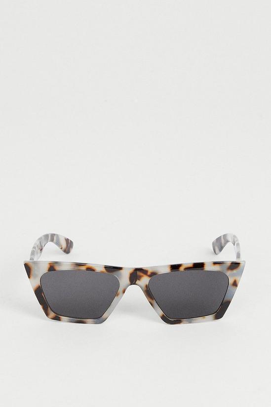 Warehouse Square Cat Eye Sunglasses In Milky Tort 1