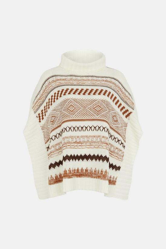 Warehouse Roll Neck Knit Poncho 4