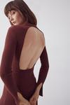 Warehouse Open Back Knitted Polo Dress thumbnail 2
