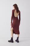 Warehouse Open Back Knitted Polo Dress thumbnail 3