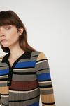 Warehouse Mixed Stripe Knit Midi Dress thumbnail 4